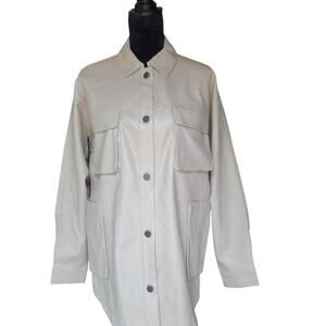 NWT AFRM Bruno Faux Leather Shirt Jacket Size Small